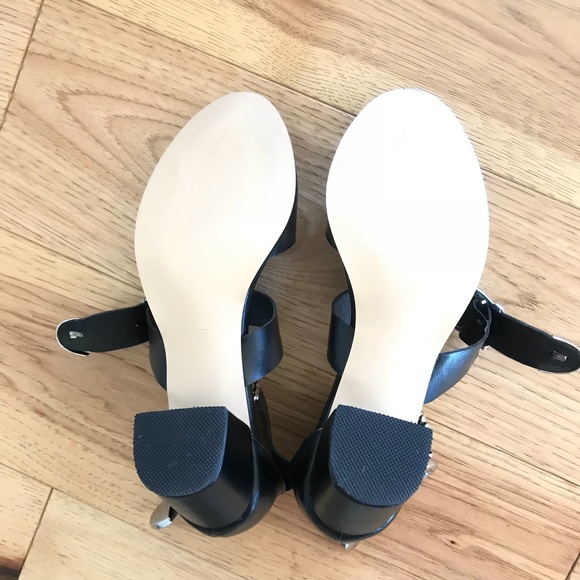 Ankle Strap Block Heels Almond Toe with Buckles - Picture 6 of 7